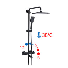 Load image into Gallery viewer, GAPPO shower system Black Bathroom shower set bath Mixers Waterfall thermostatic shower mixer Tap wall mounted Bathtub Faucet