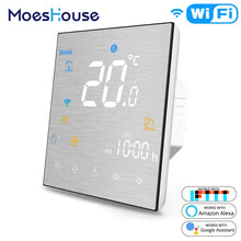 Load image into Gallery viewer, WiFi Smart Thermostat Temperature Controller for Water/Electric floor Heating Water/Gas Boiler Works with Alexa Google Home